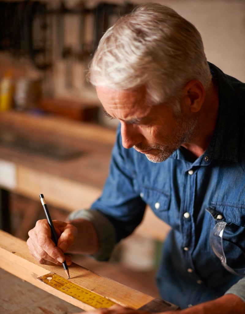 A&A Pro craftsman at work on a renovation project
