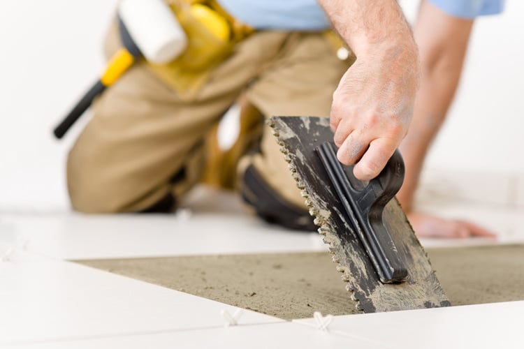 Hardwood flooring installation in a renovated room